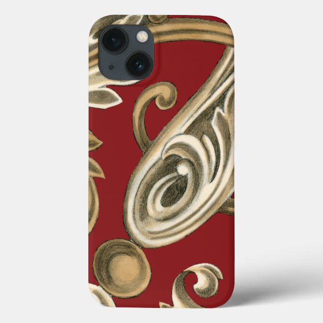 Motif Botânico Elegante com Folhagem de Tan (Verso)