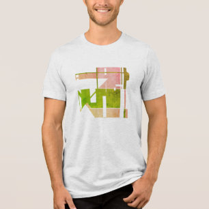Motif de Arte Geométrica Verde Rosa, Pequeno