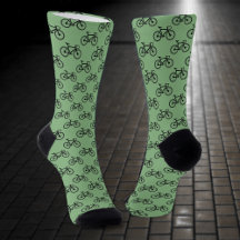 Motif de Bicicletas Pequenas com padrão verde / qu