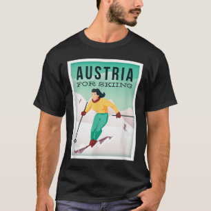 Motif De Esqui Da Áustria Com Polos De Esqui E Esq