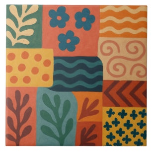 Motif de Padrão de Colagem do Jardim Retroativo Di