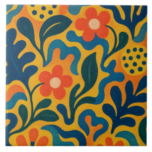 Motif de Padrão de Colagem do Jardim Retroativo Di