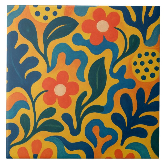 Motif de Padrão de Colagem do Jardim Retroativo Di (Frente)