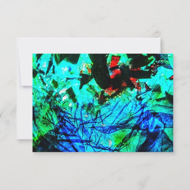 Motif de plástico do reciclado azul de convite (Frente)