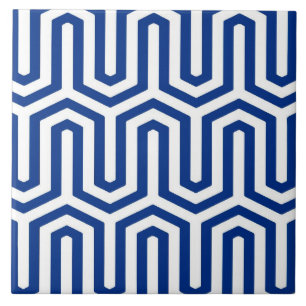 Motif deco egípcio - azul de cobalto e branco