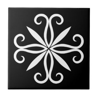 Motif esbranquiçado e elegante a preto