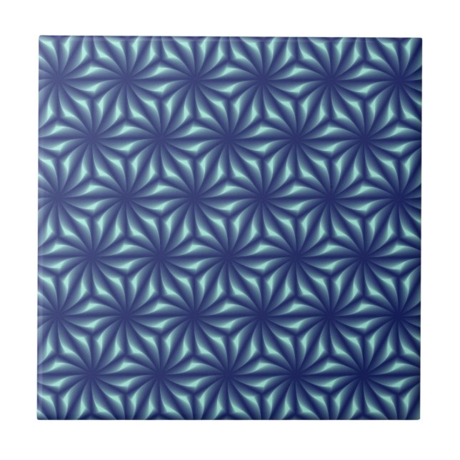 Motif Fractale Bleu marine (Frente)