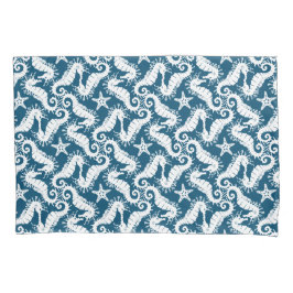 Motif Repetitivo Branco E Azul | Padrão do cavalo 