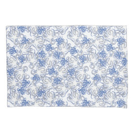 Motif Repetitivo Branco E Azul | Padrão Octopus