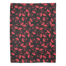 Motif Repetitivo Vermelho e Negro | Padrão do crân