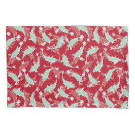 Motif Repetitivo Vermelho E Verde | Padrão de Peix