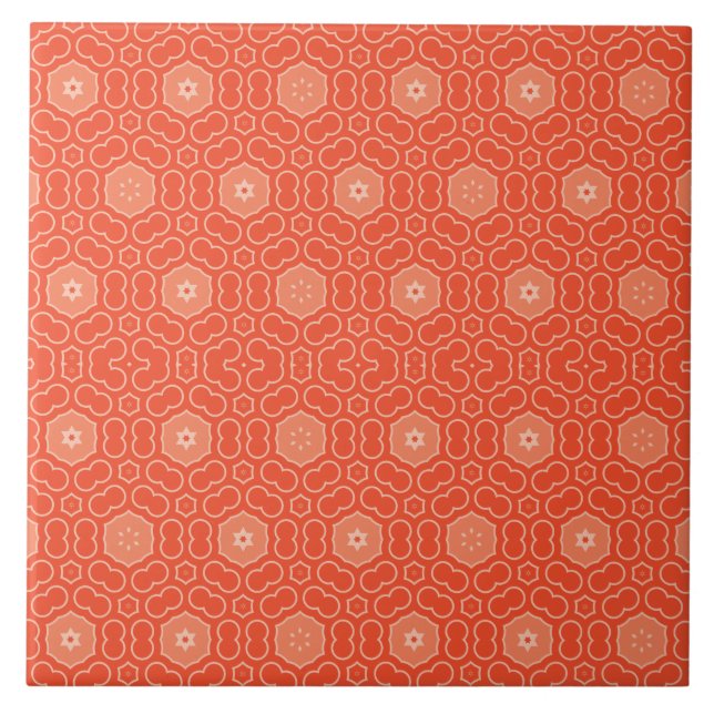 motifs vintage - années '60 - orange - (Frente)