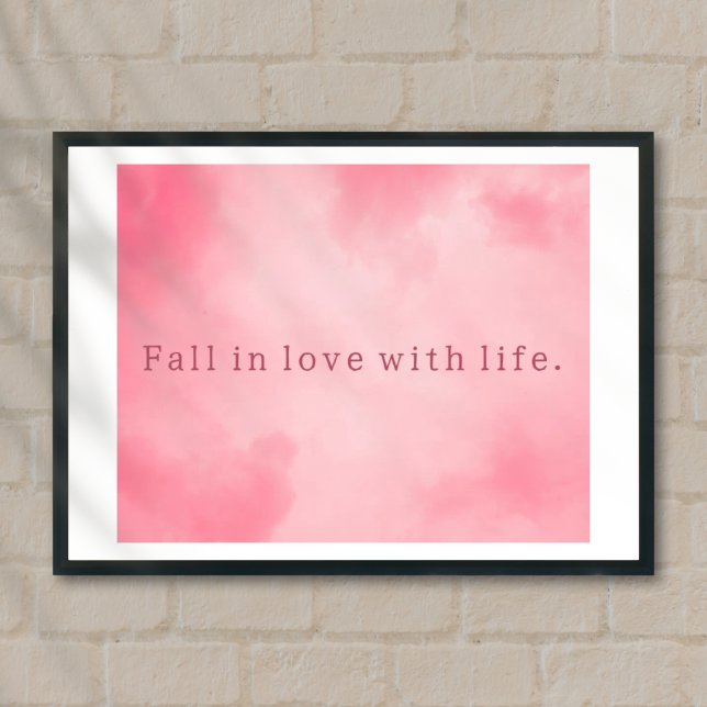 Motivação a vida diz poster do céu simples cor-de- (Criador carregado)