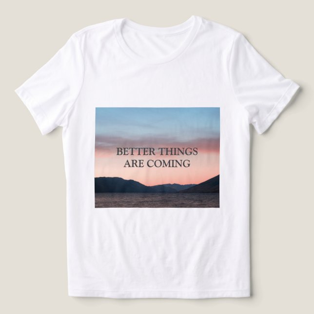 Motivação cita palavras sábias t-shirt (Design frontal)