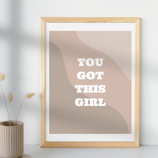 Motivação citando garotas poster de arte na parede (Criador carregado)