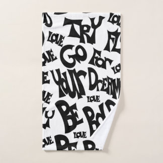 Motivação de Toalha de Mão única desenhada à mão