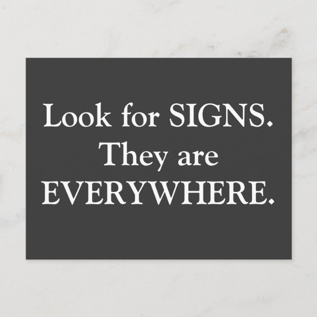 Motivação do cartão - os sinais estão em toda (Frente)