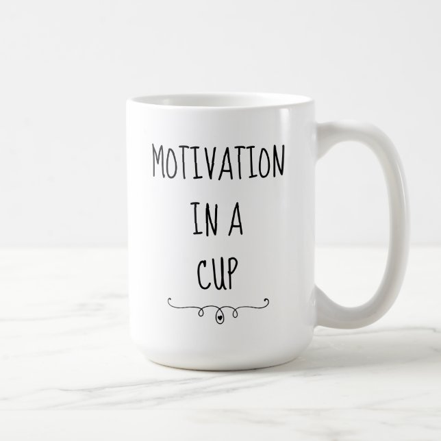 Motivação em uma taça com caneca de café (Direita)