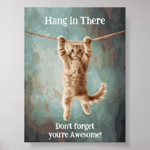 Motivação Engraçada Ali Poster de Gato