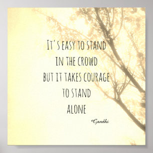 motivação Gandhi cita arte da natureza poster