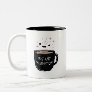 Motivação Instantânea – Xícara de Café Kawaii Fofa