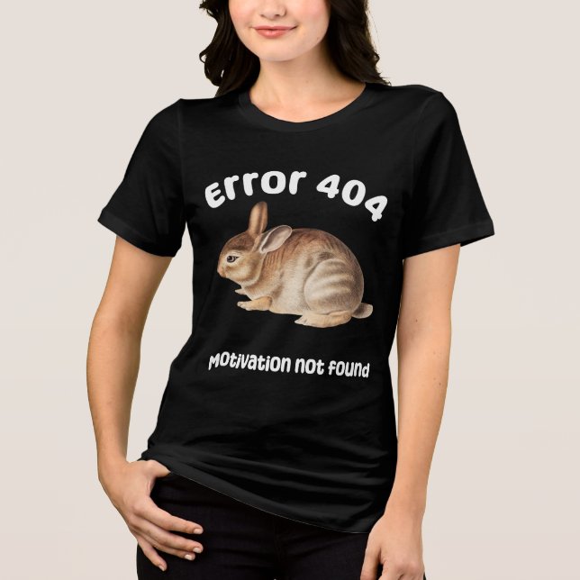 Motivação Não Encontrada Coelho - Gráfico Engraçad (Frente)