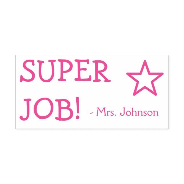Motivando "SUPER JOB!" + Nome do Tutor Carimbo de  (Design)