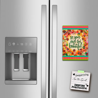 Motivational Be You Belo Cartão Magnético Floral