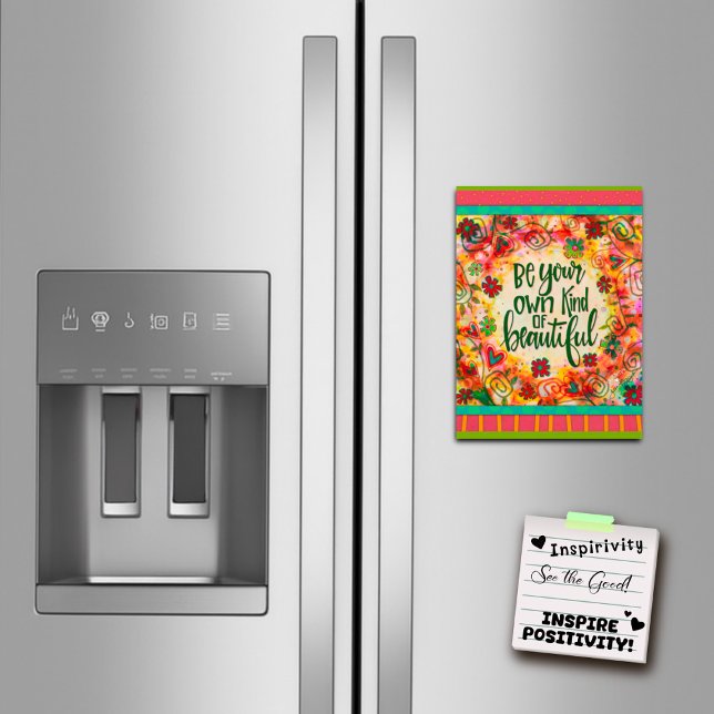 Motivational Be You Belo Cartão Magnético Floral (Criador carregado)
