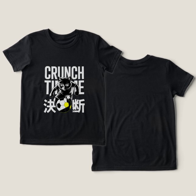 Motivational Crunch Time Soccer Cat For Athletes  (Design Frente e Verso)