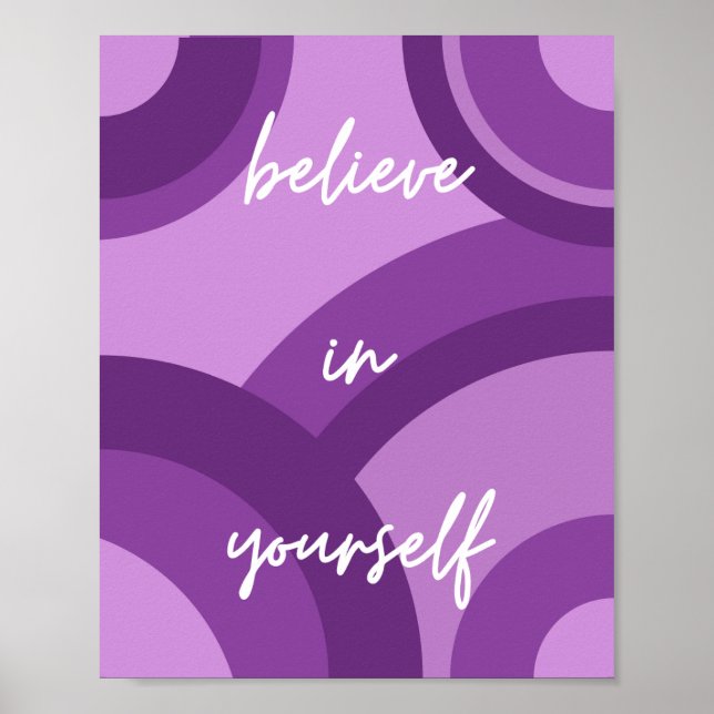 Motivational Poster Believe in Yourself Geometric (Frente)
