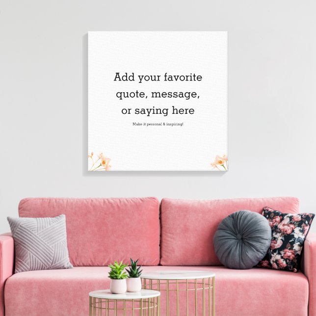 Motivational Quote Stretched Canvas Print (Insitu(Sala de estar))