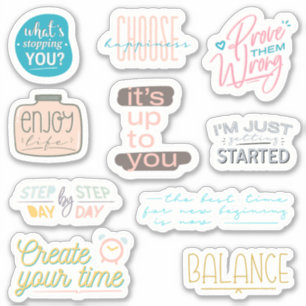 Motivem-Se! Embalagem com adesivo 10 motivacional