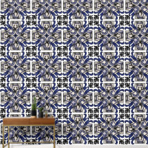 Motivo de Azulejo Mediterrâneo Ornamentado
