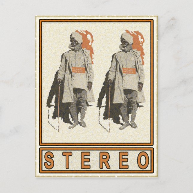 Motivo De Cartão Saudável Indiano No Estéreo (Frente)