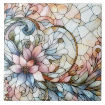 Motivo de flor de vitral