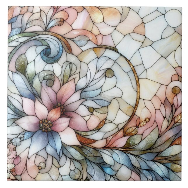 Motivo de flor de vitral (Frente)