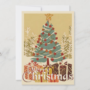 Motivo de Natal, com Presentes sob a Árvore de Nat