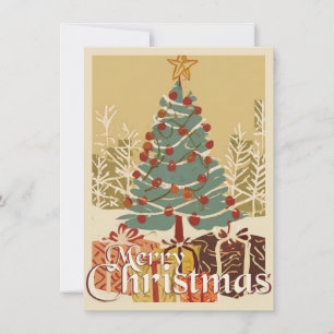 Motivo de Natal, com Presentes sob a Árvore de Nat