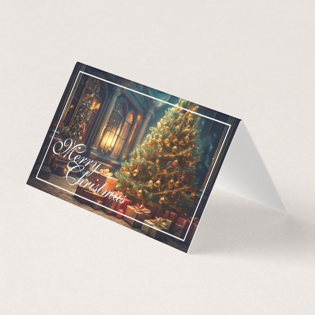 Motivo de Natal com Presentes sob a Árvore de Nata (Frente)