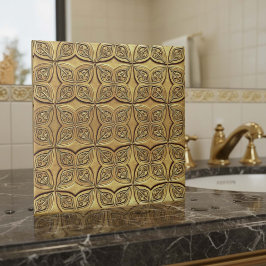 Motivo de Pétala em Ouro Antigo Geométrico #9 ID12