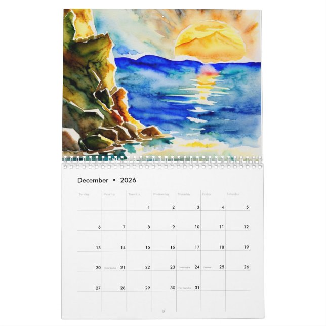 Motivo Do Calendário Do Ano (Dez 2026)