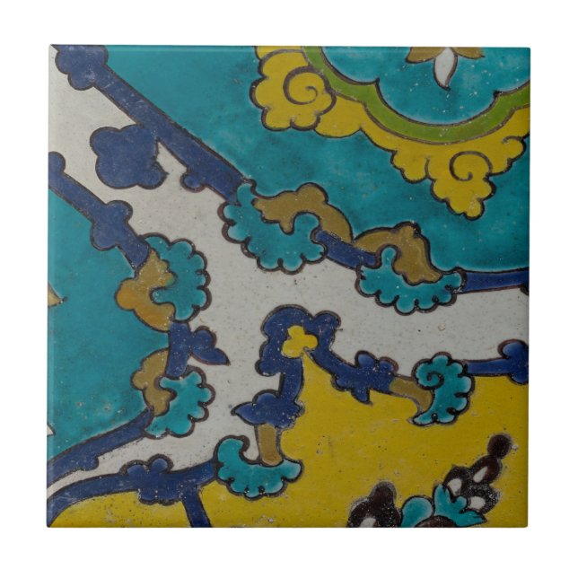 motivo espanhol num azulejo pequeno (Frente)