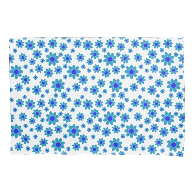 Motivo Flor Azul | Padrão de Margarida (Frente)