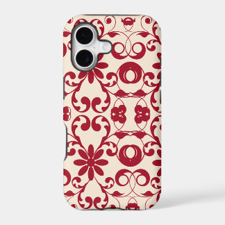 Motivo floral vintage vermelho shabby e chic
