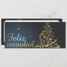 Motivo navideño azul con dorado árbol de navidad