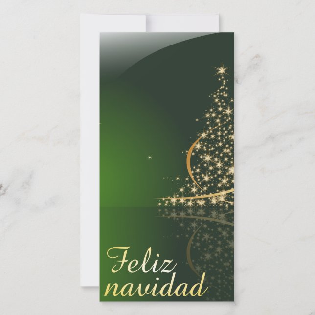 Motivo navideño verde con arbol de navidad. V2.0 (Frente)