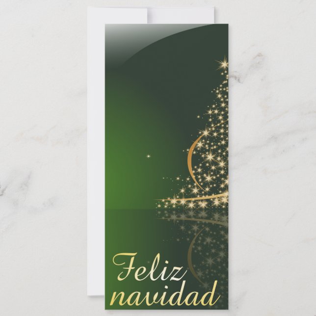 Motivo navideño verde con arbol de navidad. V2.0 (Frente)