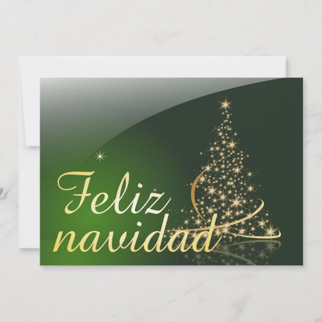 Motivo navideño verde con arbol de navidad. V2.0 (Frente)
