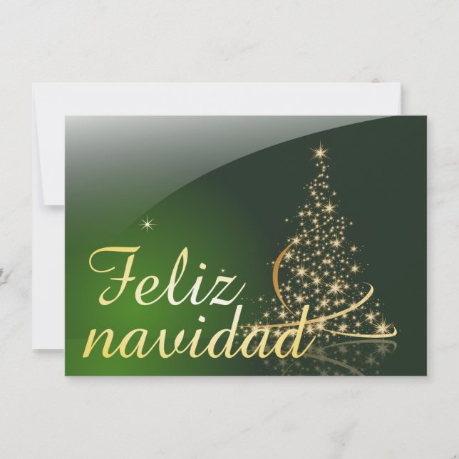 Motivo navideño verde con arbol de navidad. V2.0 (Frente)